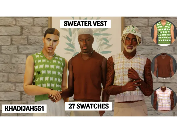 Alpha SLEEVELESS VEST - The Sims 4 Custom Content