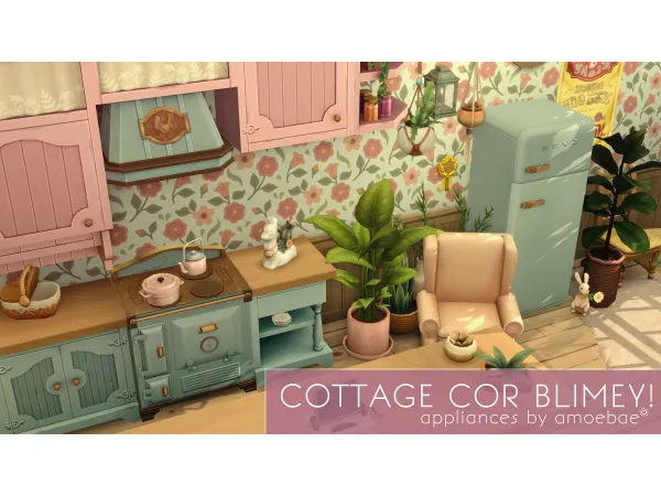 Maxis Match COTTAGE COR BLIMEY Add on Appliances by amoebae - The Sims 4 Custom Content