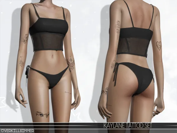 Mix Kaylane Tattoo Set - The Sims 4 Custom Content