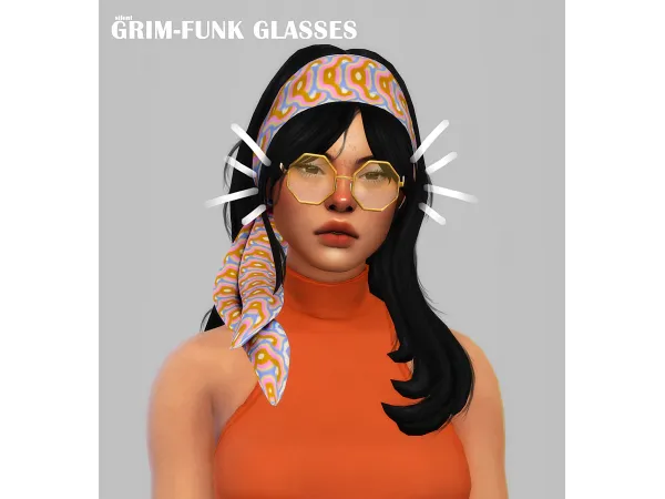 Maxis Match Grim Funk Glasses by simsfinds - The Sims 4 Custom Content