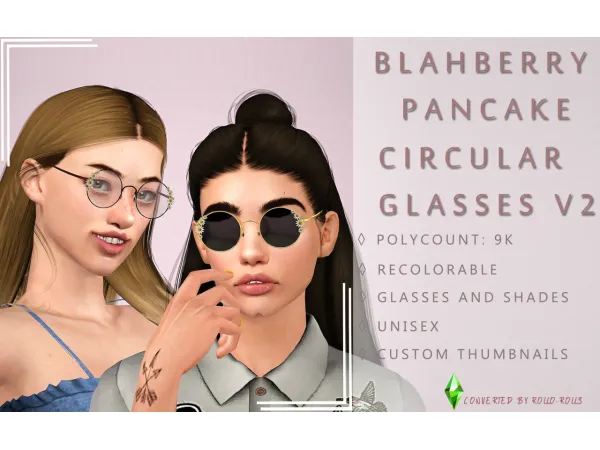 CIRCULAR GLASSES V2 - The Sims 3 Custom Content