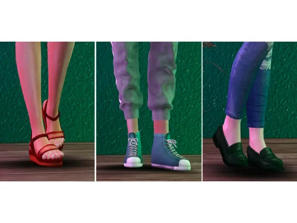 Maxis Match MMD Conversion Shoes Pack by astya96 - The Sims 4 Custom Content