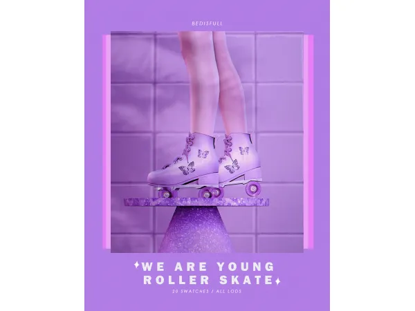 Alpha BED_TS4 FM We are young roller skate by BED MUSAE - The Sims 4 Custom Content