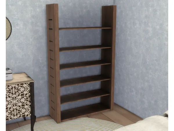 Alpha August Bookshelf sims by Nordica - The Sims 4 Custom Content