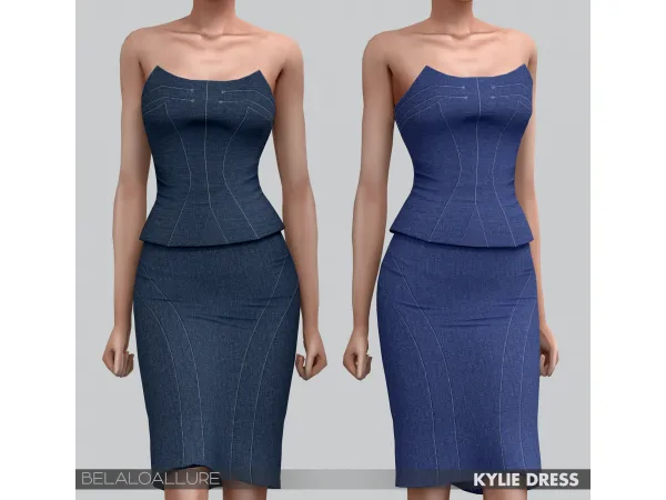 Alpha Belaloallure Kylie dress by simsfinds - The Sims 4 Custom Content