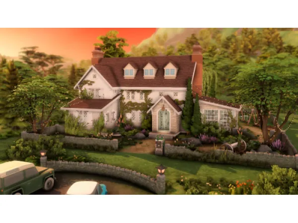 Maxis Match Big Country Family Home - The Sims 4 Custom Content