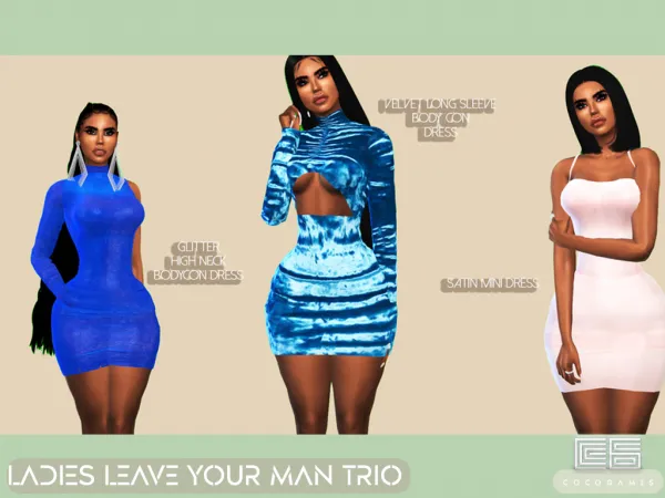 Alpha ladies leave your man at home trio - The Sims 4 Custom Content