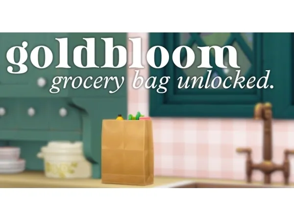 Maxis Match goldbloom grocery bag unlocked - The Sims 4 Custom Content