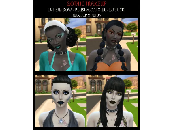 Maxis Match Gothic Makeup for Edgy Sims by Simmiller - The Sims 4 Custom Content
