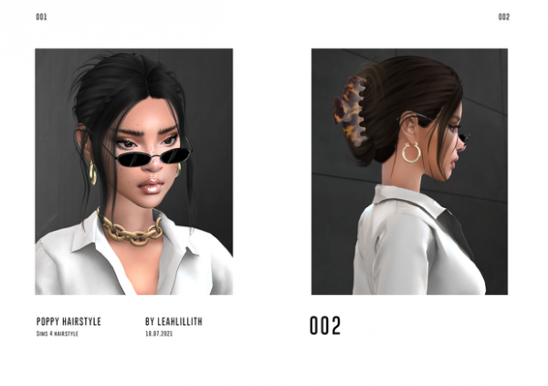 Alpha Poppy Hairstyle by simsfinds - The Sims 4 Custom Content