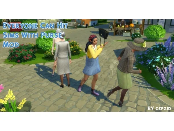 Maxis Match Everyone Can Hit Sims With Purse - The Sims 4 Custom Content