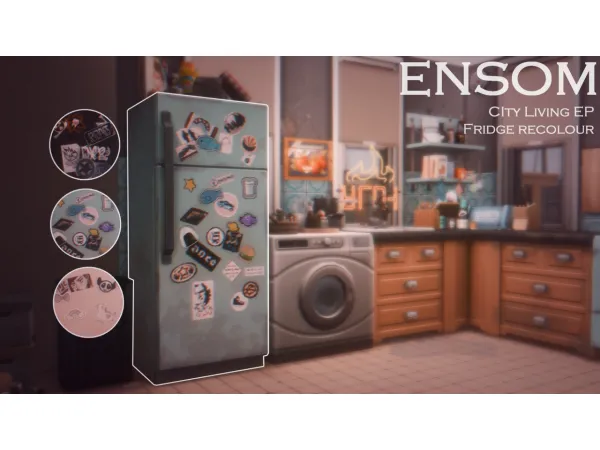 Maxis Match ensom Fridge - The Sims 4 Custom Content