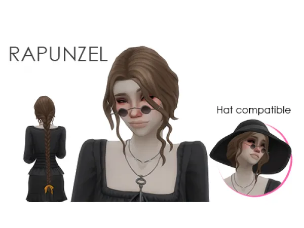 Maxis Match Rapunzel Hair - The Sims 4 Custom Content