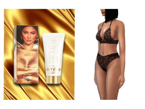 Mix KYLIE COSMETICS BODY GLOW - The Sims 4 Custom Content
