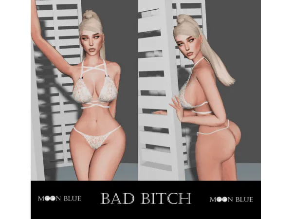 Mix BAD BITCH POSES MOON BLUE - The Sims 4 Custom Content