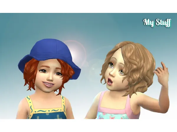 Maxis Match Delirious Hairstyle for Toddlers by Kiara Zurk - The Sims 4 Custom Content