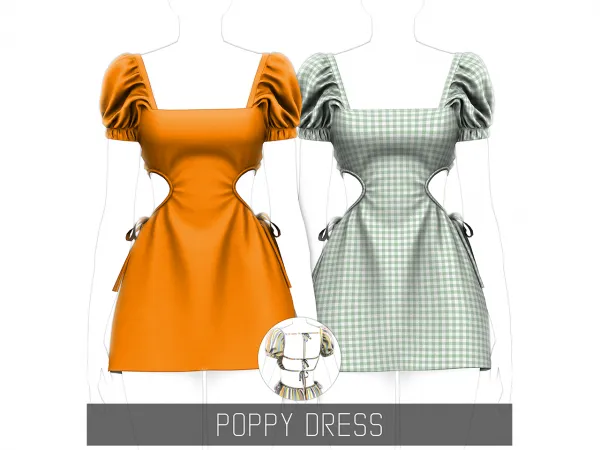 Alpha POPPY DRESS - The Sims 4 Custom Content