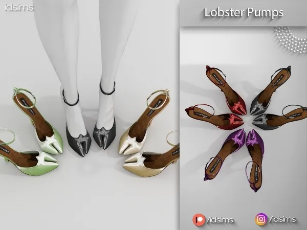Alpha Lobster Pumps by polygoncouture - The Sims 4 Custom Content