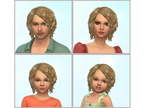 Maxis Match Delirious Hairstyle UPDATE by Kiara Zurk - The Sims 4 Custom Content