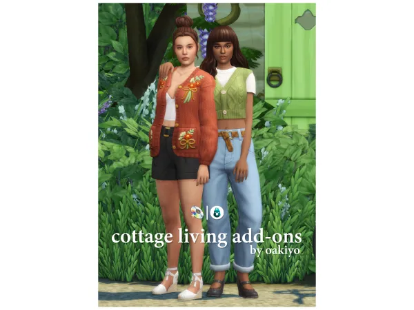 Maxis Match Cottage Living Add ons by oakiyo - The Sims 4 Custom Content