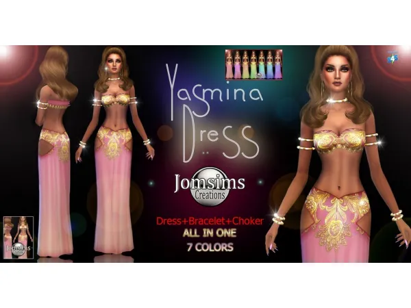Alpha Yasmina Robe by jomsims - The Sims 4 Custom Content