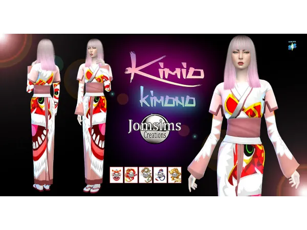 Alpha Kimio Kimono by jomsims - The Sims 4 Custom Content