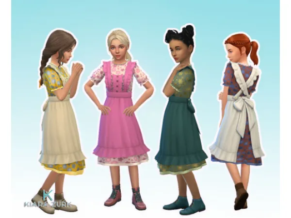Maxis Match Apron Dress Conversion - The Sims 4 Custom Content