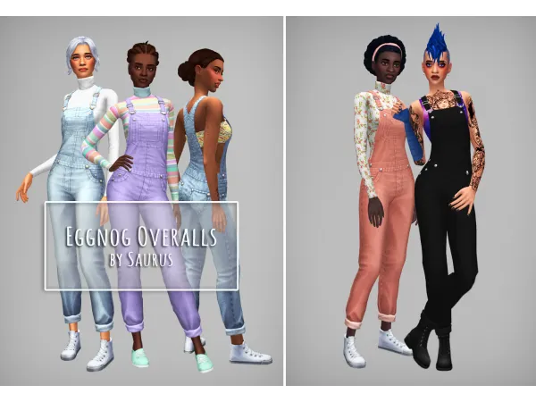 Maxis Match Eggnog Overalls - The Sims 4 Custom Content