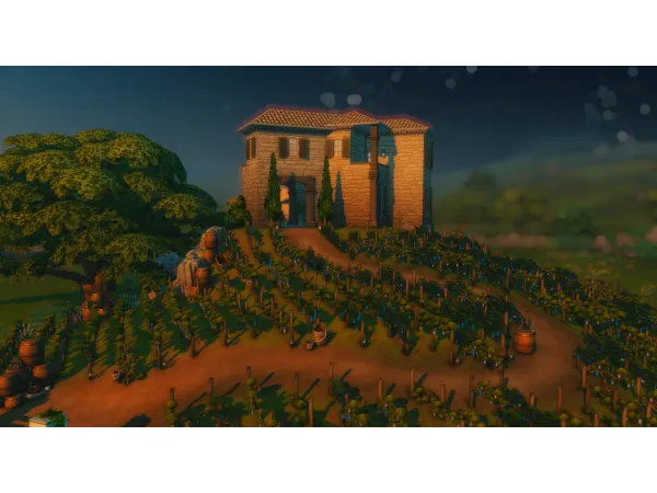 Maxis Match Hilltop Vineyard by Honeybella - The Sims 4 Custom Content