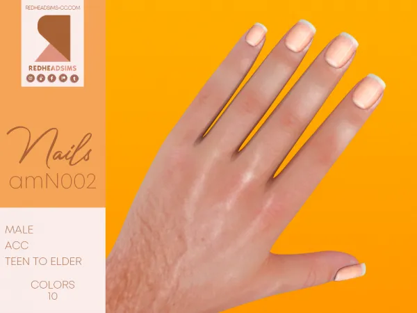 Alpha AM NAILS N001 - The Sims 4 Custom Content