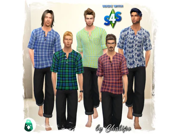 Maxis Match S4 country shirts by Chalipo - The Sims 4 Custom Content