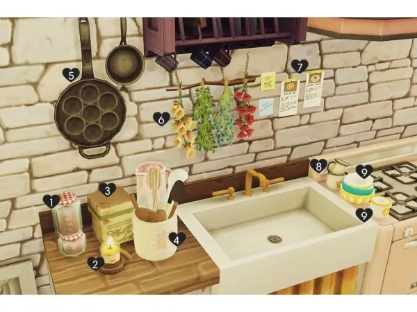 Maxis Match Milos kitchen clutter finds - The Sims 4 Custom Content