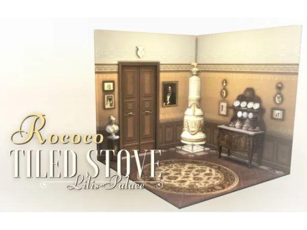 Mix ROCOCO TILED STOVE - The Sims 4 Custom Content