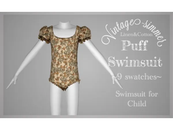 Alpha Puff Swimsuit - The Sims 4 Custom Content