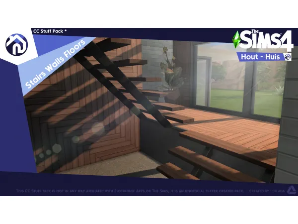 Maxis Match out Huis Part 2 (Stairs Walls Floors) by Cicada - The Sims 4 Custom Content