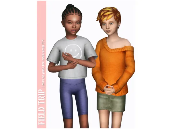 Maxis Match field trip mini pack for child sims pt4 by simkoos - The Sims 4 Custom Content