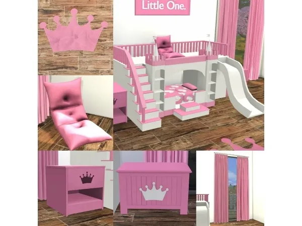 Alpha Toddler Castle Bedroom Stuff - The Sims 4 Custom Content