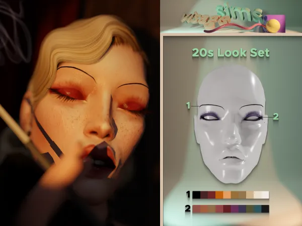 Alpha 20s look beauty set - The Sims 4 Custom Content