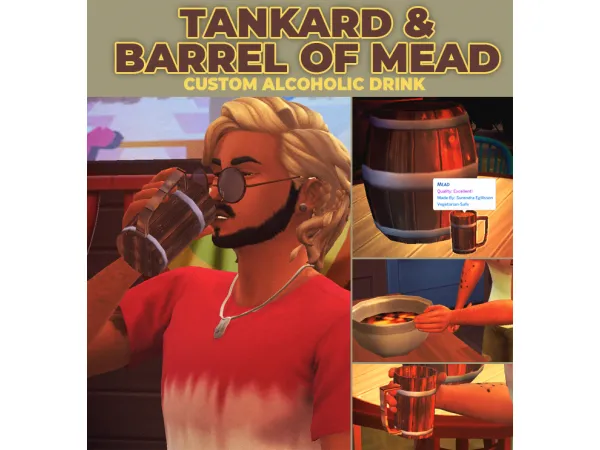 Maxis Match Mead New Custom Recipe by RobinKLocksley - The Sims 4 Custom Content