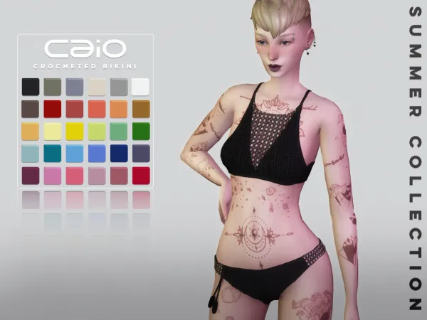 Maxis Match Crocheted Bikini (Summer Collection) - The Sims 4 Custom Content