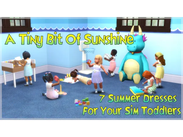 Maxis Match A Tiny Bit Of Sunshine 7 Summer Dresses For Your Sim Toddlers by missyhissy - The Sims 4 Custom Content