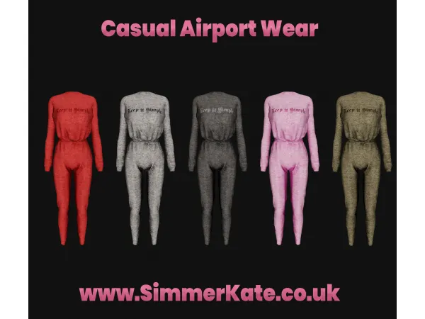 Alpha Casual Airport Outfit by simmerkatex - The Sims 4 Custom Content