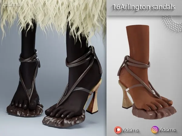 Alpha 16Arlinton SS21 Sandals by polygoncouture - The Sims 4 Custom Content