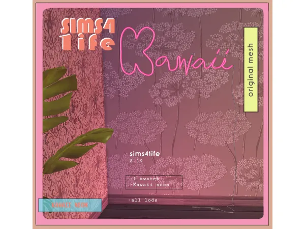 Mix Kawaii neon by Sims41ife - The Sims 4 Custom Content