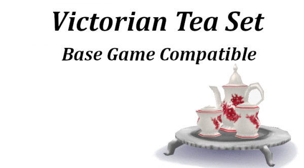 Maxis Match Victorian Tea Set by simsfinds - The Sims 4 Custom Content