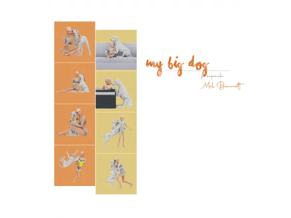 Maxis Match My Big Dog Posepack - The Sims 4 Custom Content