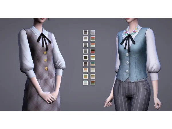 Maxis Match Shirebourn Top 18 Swatches by Magnolian Farewell - The Sims 4 Custom Content