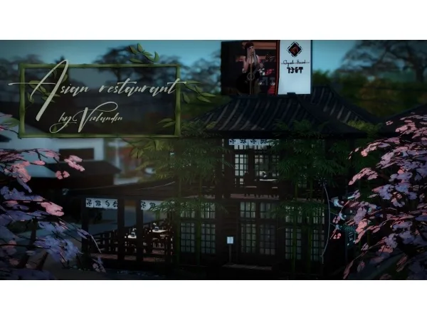 Maxis Match Asian restaurant - The Sims 4 Custom Content