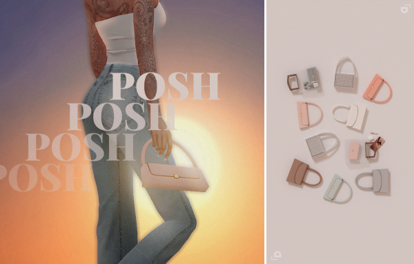 Mix posh bags set by simsfinds - The Sims 4 Custom Content