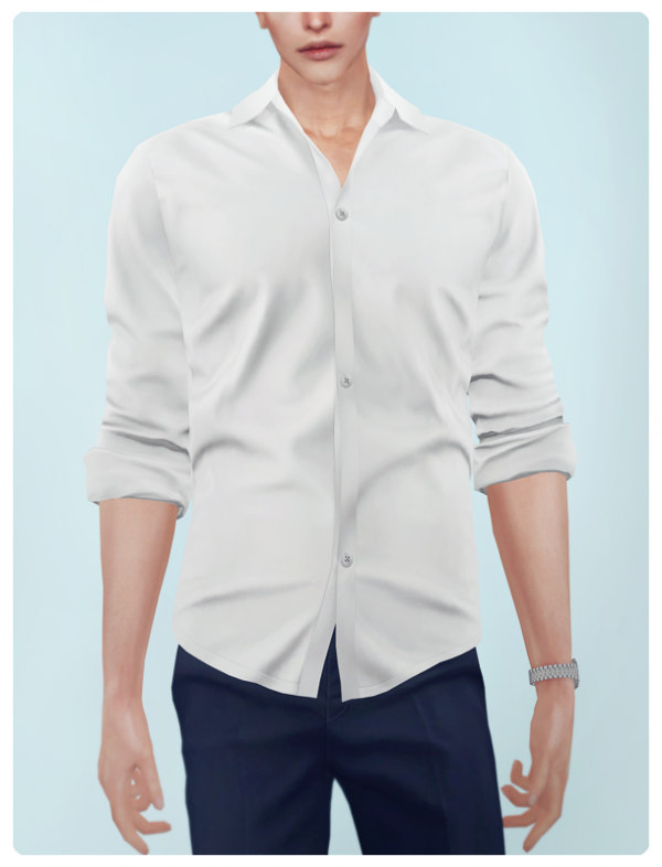 Alpha KK Collar shirts 07 A by simsfinds - The Sims 4 Custom Content